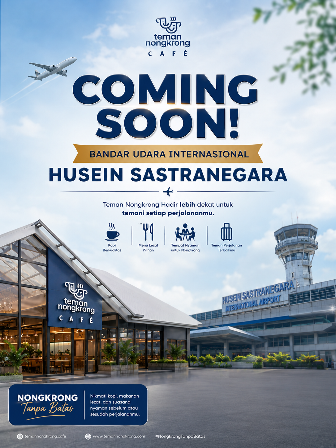 TEMAN NONGKRONG Hadir  Bandar Udara Internasional Husein Sastranegara