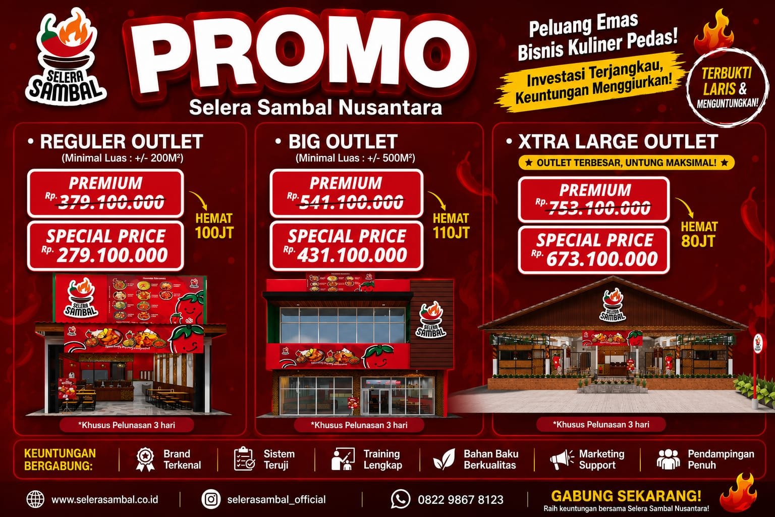 Peluang emas kemitraan franchise kuliner pedas Selera Sambal Nusantara